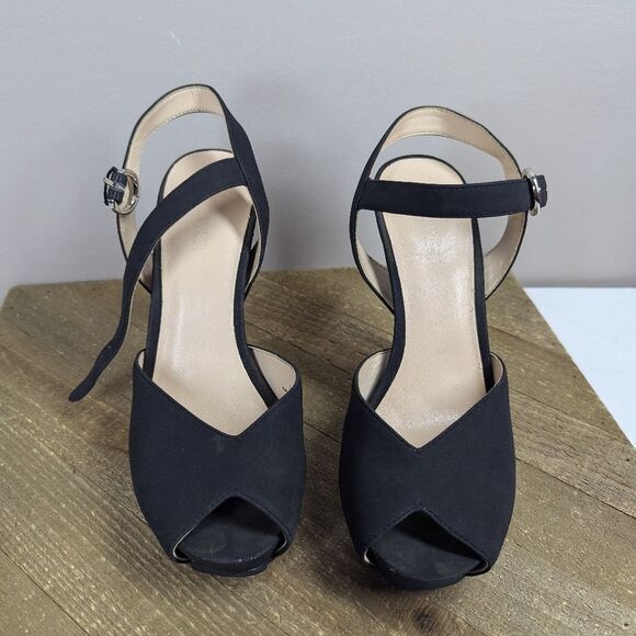 Nine West Ratical Black Platform Heels Size 7 - Picture 8 of 12